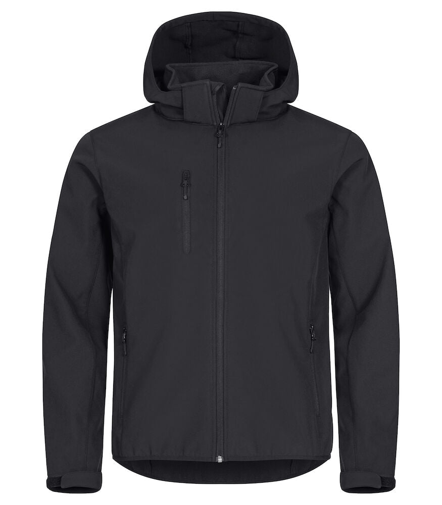Clique Classic Mens Softshell Hooded Jacket | Recycled Waterproof | 5 Colours | XS-5XL - Summer Jacket - Logo Free Clothing