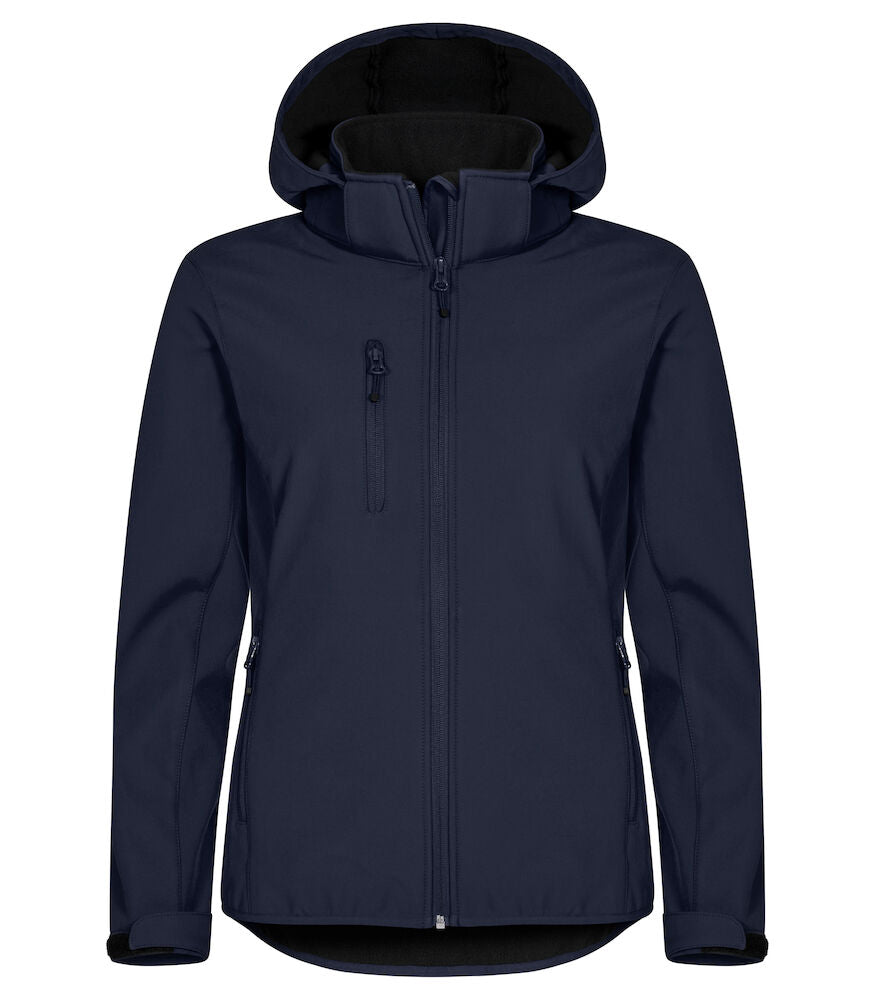 Clique Classic Ladies Softshell Hooded Jacket | Recycled Waterproof | 5 Colours | XS-3XL - Summer Jacket - Logo Free Clothing