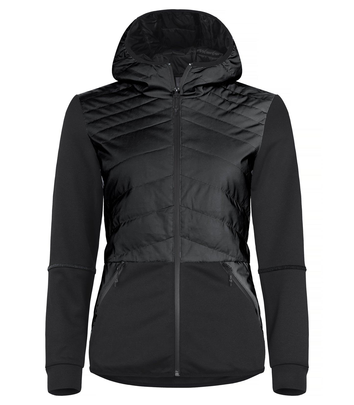 Clique Utah Ladies Jacket | Lightly Padded | Hooded | Reflective or Black | XS-2XL
