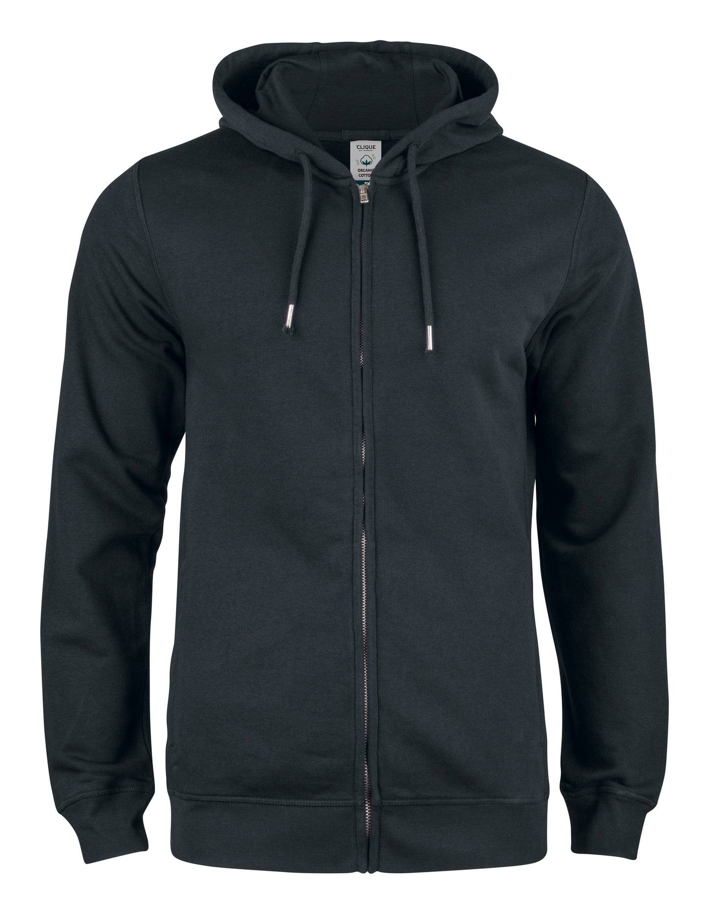 Clique Premium Organic Cotton Men's Zip-Up Hoodie | Hooded Jacket | 5 Colours | XS-3XL
