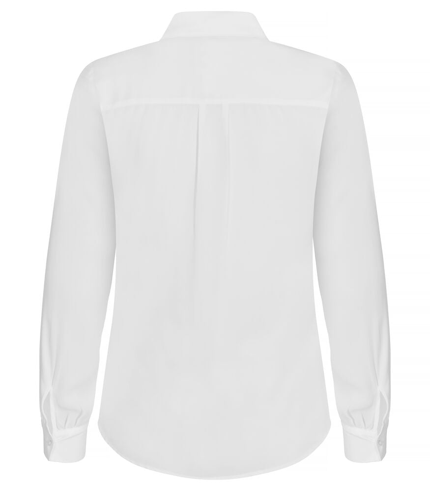 Clique Libby Ladies Blouse | Light Chiffon | Semi-Opaque Material | Black or White | XS-2XL - Shirt - Logo Free Clothing