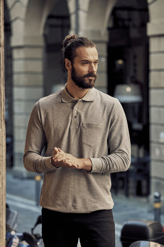 Clique Basic Pocket Polo Shirt | Long Sleeve | Unisex | Ringspun Cotton | 6 Colours | XS-4XL