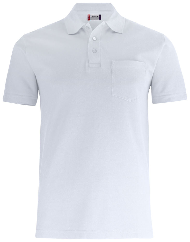 Clique Basic Pocket Polo Shirt | Short Sleeve | Unisex | Ringspun Cotton | 6 Colours | XS-4XL - Polo Shirt - Logo Free Clothing