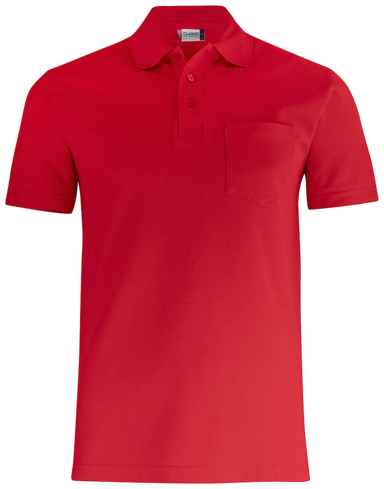 Clique Basic Pocket Polo Shirt | Short Sleeve | Unisex | Ringspun Cotton | 6 Colours | XS-4XL - Polo Shirt - Logo Free Clothing