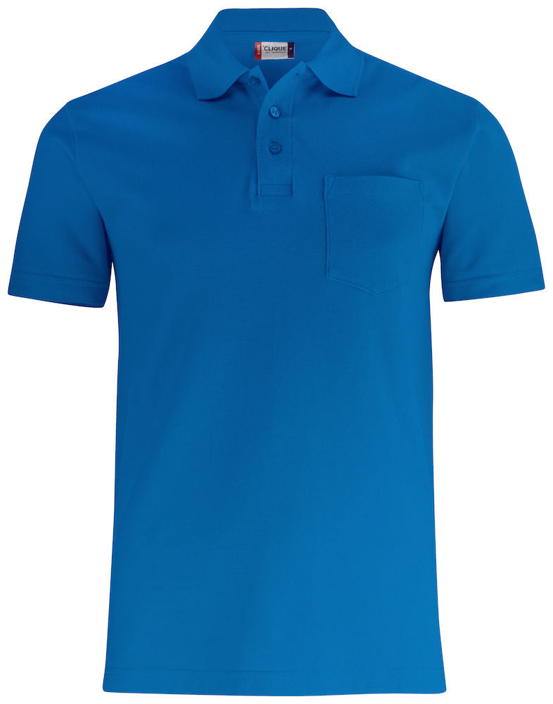 Clique Basic Pocket Polo Shirt | Short Sleeve | Unisex | Ringspun Cotton | 6 Colours | XS-4XL - Polo Shirt - Logo Free Clothing