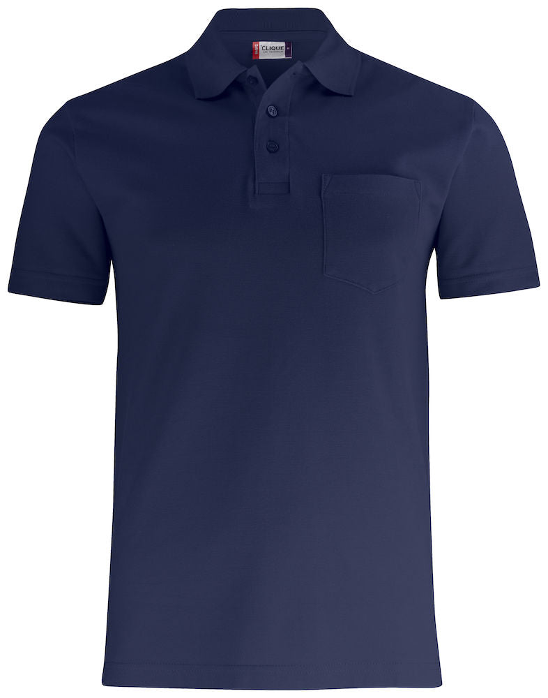 Clique Basic Pocket Polo Shirt | Short Sleeve | Unisex | Ringspun Cotton | 6 Colours | XS-4XL - Polo Shirt - Logo Free Clothing