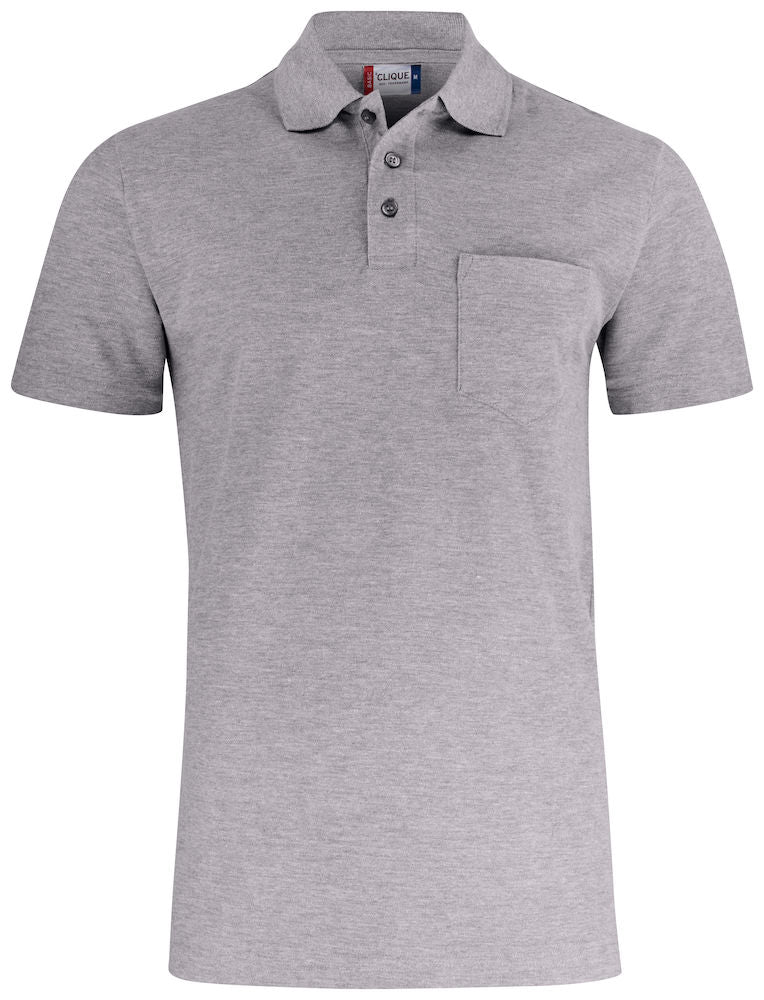 Clique Basic Pocket Polo Shirt | Short Sleeve | Unisex | Ringspun Cotton | 6 Colours | XS-4XL - Polo Shirt - Logo Free Clothing