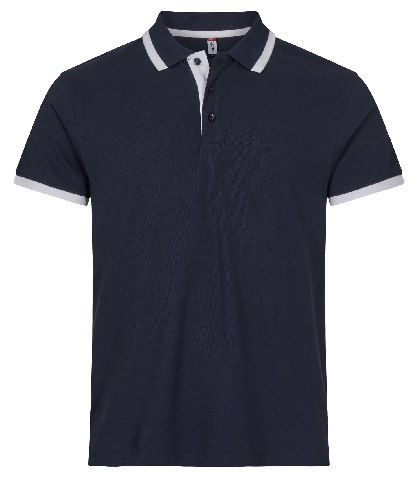 Clique Austin Unisex Polo Shirt | Pique Cotton Polo | Contrast Stripes | 4 Colours | XS-3XL - Polo Shirt - Logo Free Clothing