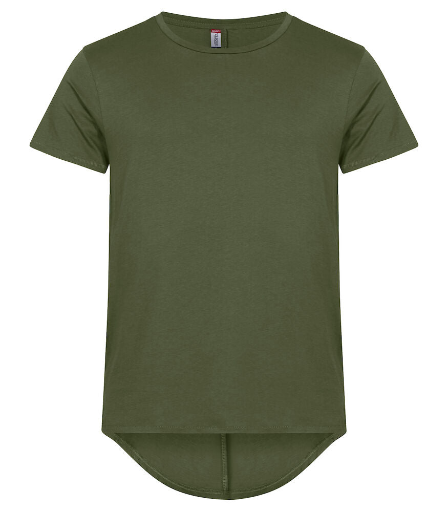 Clique Brooklyn T-Shirt | Mens Cotton Tee | Dropped Back Hem | 4 Colours | XS-3XL - Tee Shirt - Logo Free Clothing