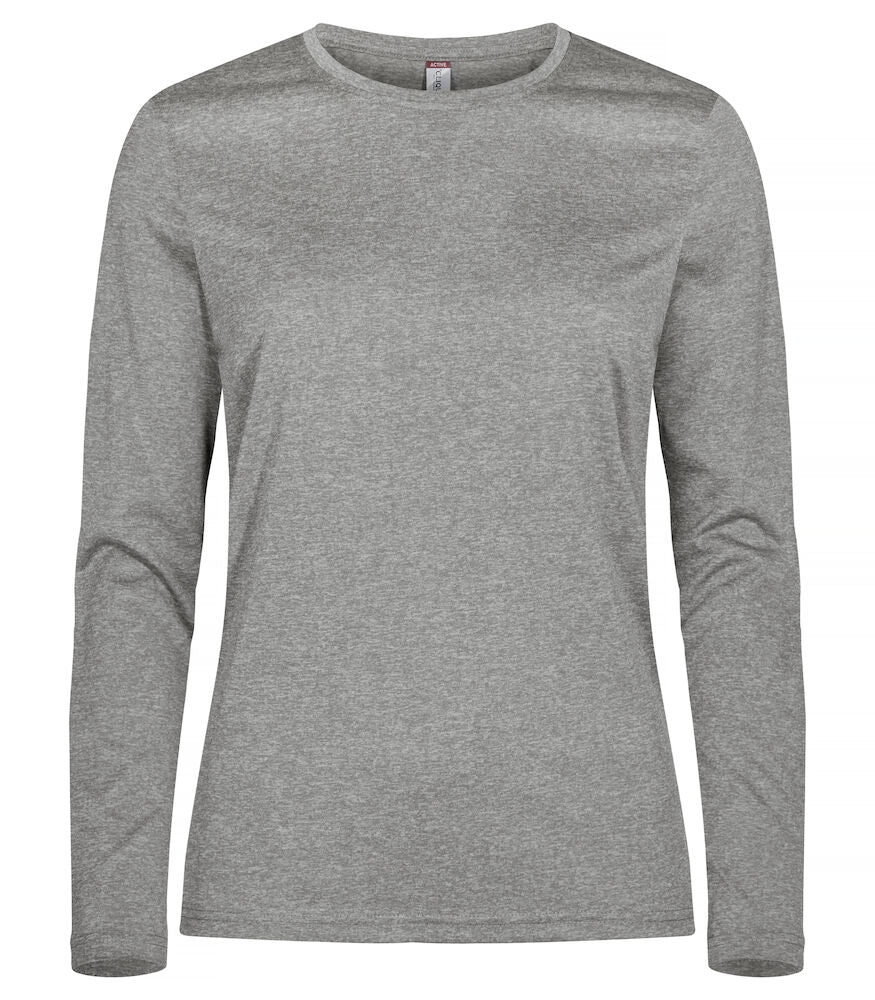 Clique Basic Active Long Sleeve Top | Ladies Activewear T-Shirt | Spun Dyed | 2 Colours | XS-2XL - Tee Shirt - Logo Free Clothing