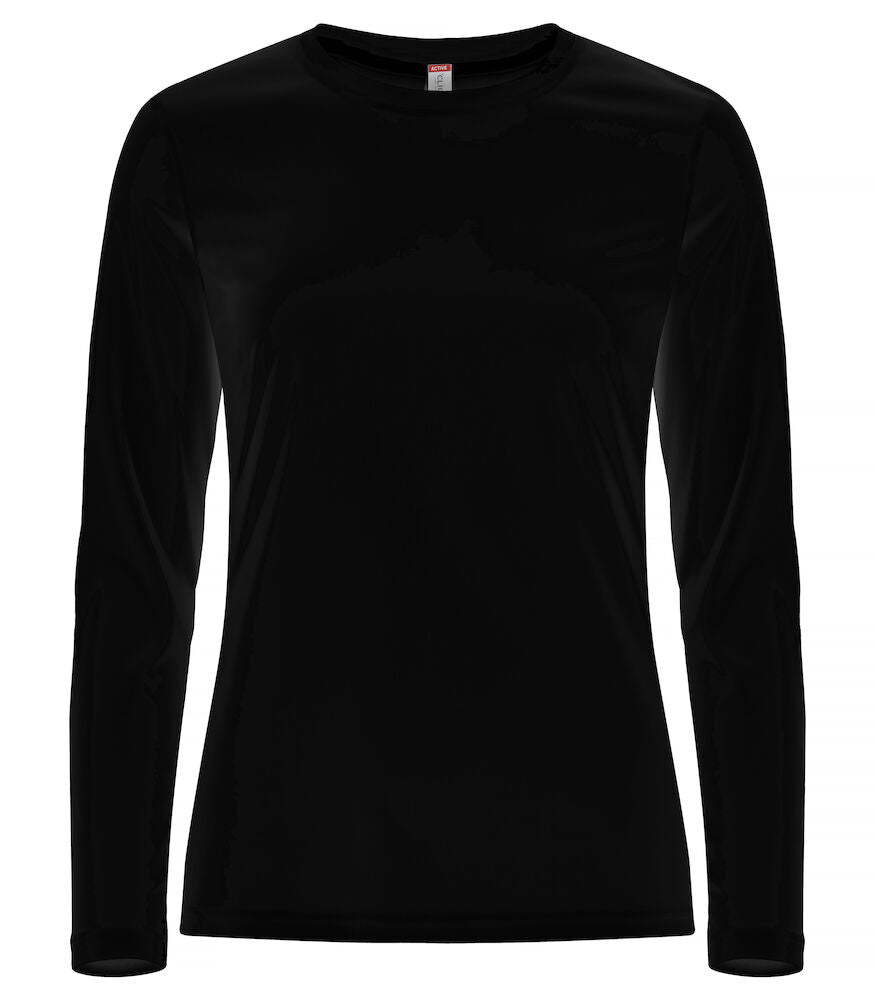 Clique Basic Active Long Sleeve Top | Ladies Activewear T-Shirt | Spun Dyed | 2 Colours | XS-2XL - Tee Shirt - Logo Free Clothing