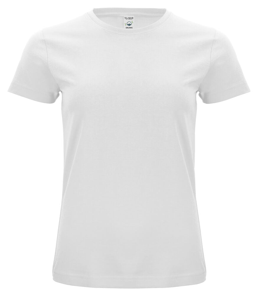 Clique Classic Organic Cotton Ladies T-Shirt | Pre-Shrunk | Super Soft | 12 Colours | XS-2XL - Tee Shirt - Logo Free Clothing