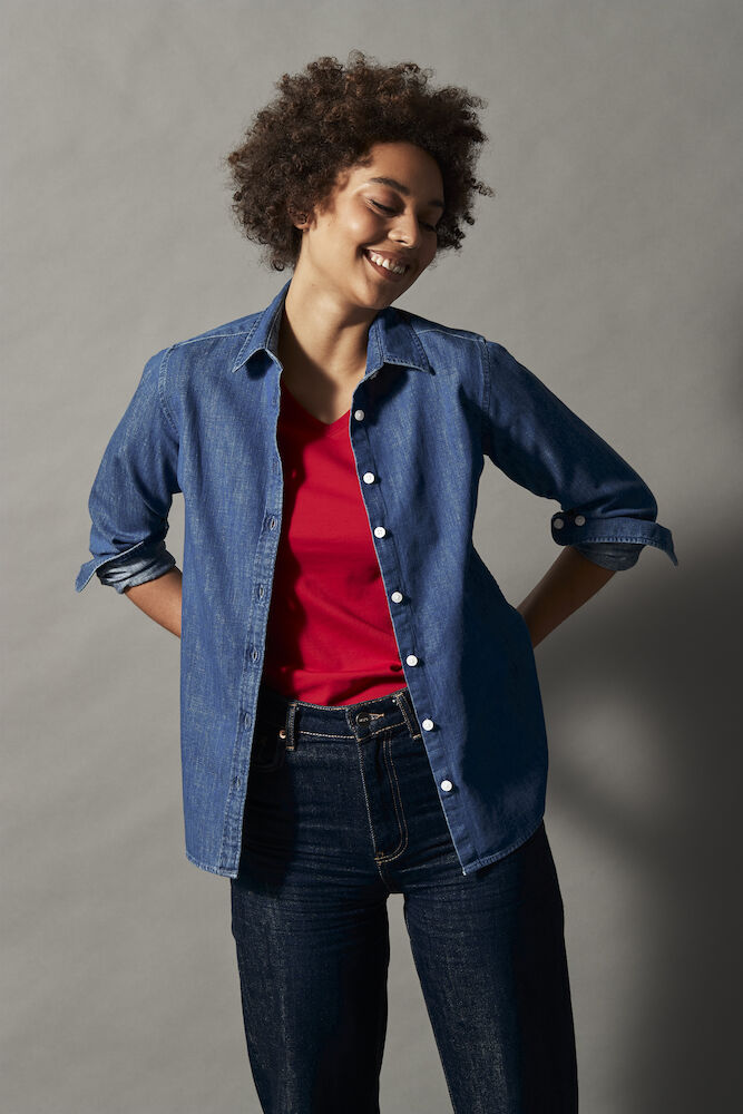 Cottover Denim Shirt | Ladies Organic Cotton Shirt | GOTS | Fairtrade | Sustainable | XS-3XL - Shirt - Logo Free Clothing