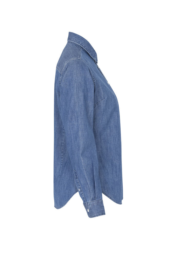 Cottover Denim Shirt | Ladies Organic Cotton Shirt | GOTS | Fairtrade | Sustainable | XS-3XL - Shirt - Logo Free Clothing