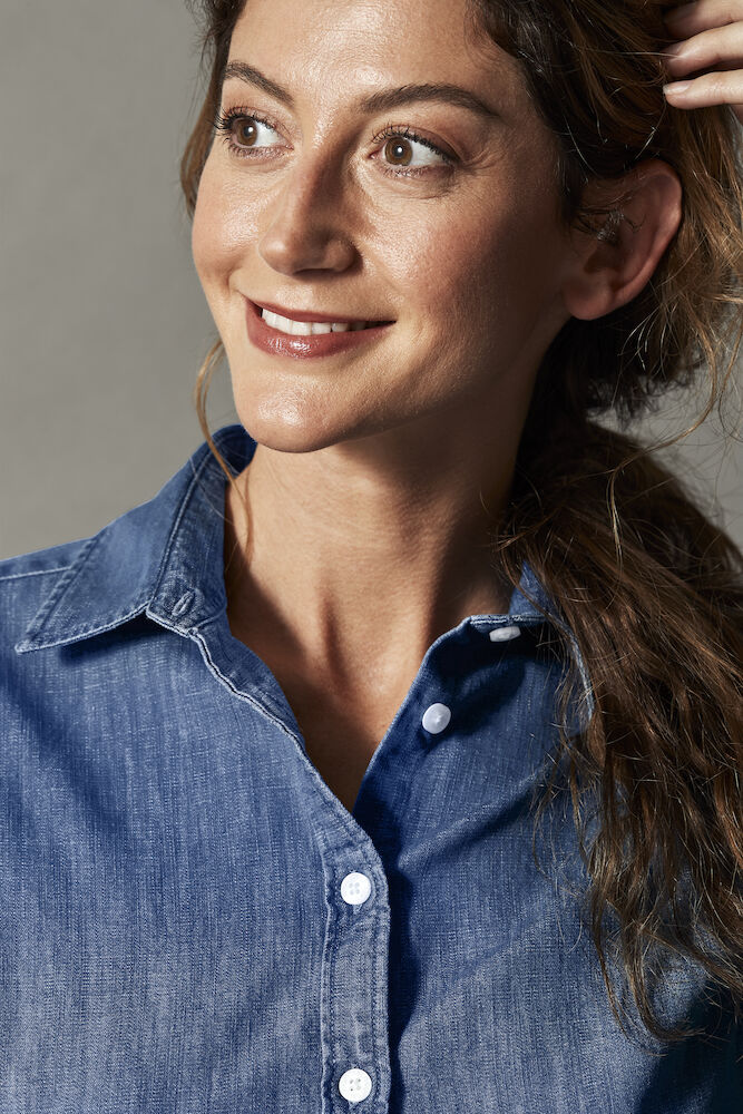 Cottover Denim Shirt | Ladies Organic Cotton Shirt | GOTS | Fairtrade | Sustainable | XS-3XL - Shirt - Logo Free Clothing