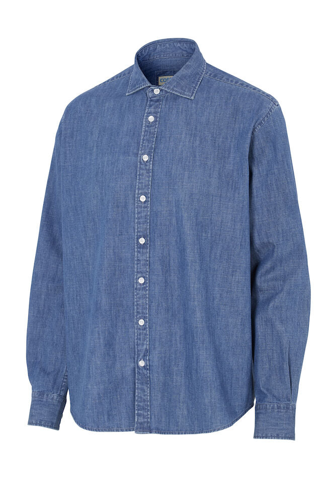 Cottover Denim Shirt | Mens Comfort Fit | Organic Cotton Shirt | GOTS | Fairtrade | Sustainable | XS-3XL - Shirt - Logo Free Clothing