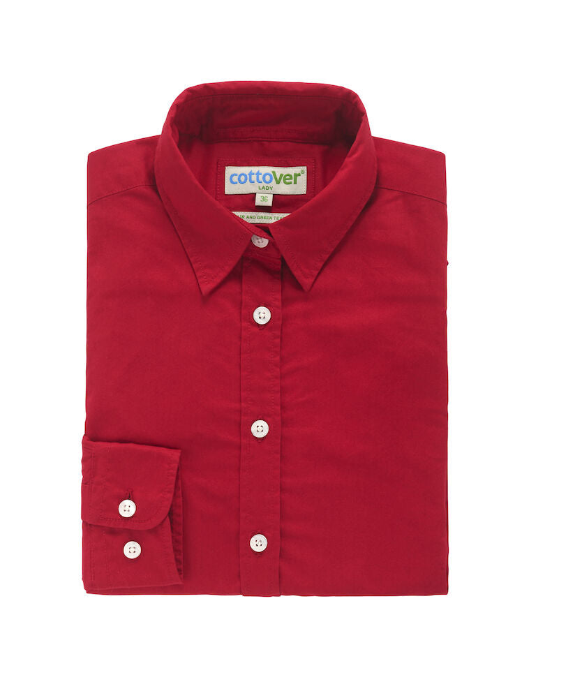 Cottover Twill Shirt | Ladies Organic Cotton Shirt | GOTS | Fairtrade | 4 Colours | XS-3XL - Shirt - Logo Free Clothing
