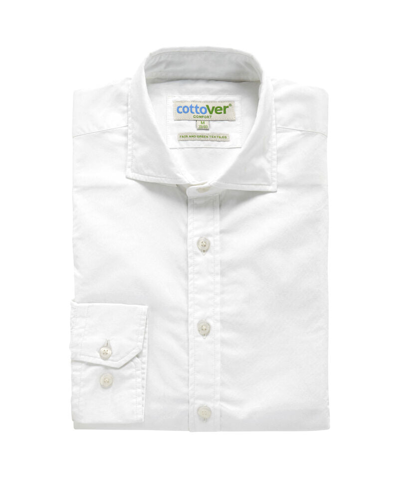 Cottover Twill Shirt | Mens Comfort Fit | GOTS | Organic Cotton | 4 Colours | XS-3XL - Shirt - Logo Free Clothing