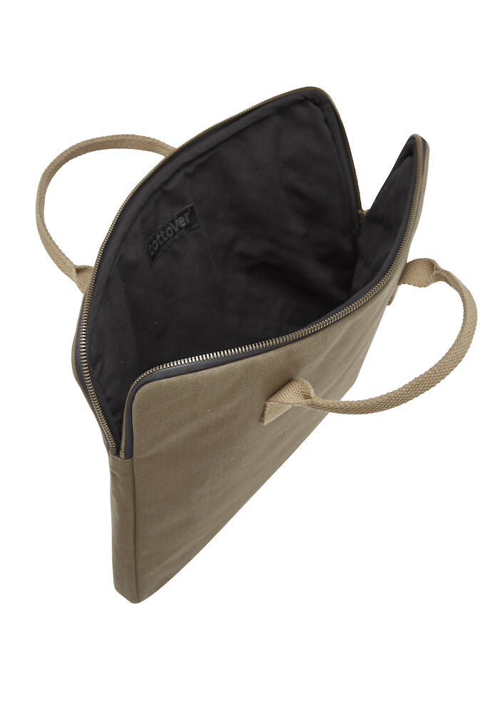 Cottover Padded Canvas Laptop Bag | GOTS Organic Cotton | Fairtrade Computer Bag | 2 Colours - Bag - Logo Free Clothing