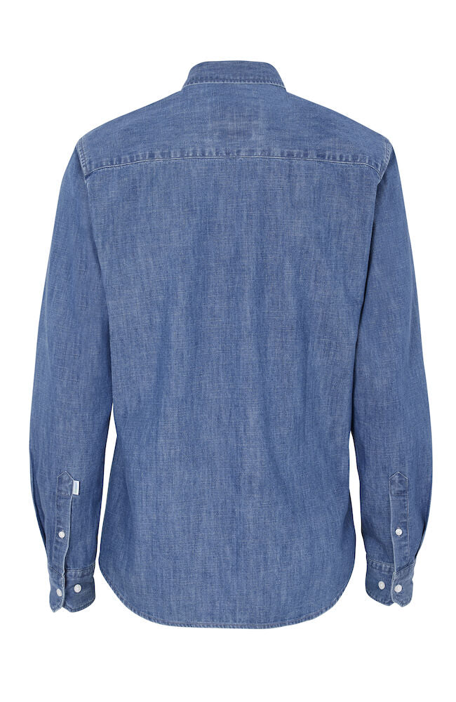 Cottover Denim Shirt | Mens Slim Fit | Organic Cotton Shirt | GOTS | Fairtrade | XS-3XL - Shirt - Logo Free Clothing