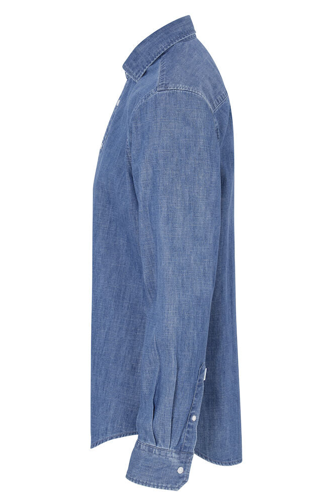 Cottover Denim Shirt | Mens Slim Fit | Organic Cotton Shirt | GOTS | Fairtrade | XS-3XL - Shirt - Logo Free Clothing