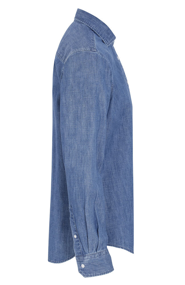 Cottover Denim Shirt | Mens Slim Fit | Organic Cotton Shirt | GOTS | Fairtrade | XS-3XL - Shirt - Logo Free Clothing