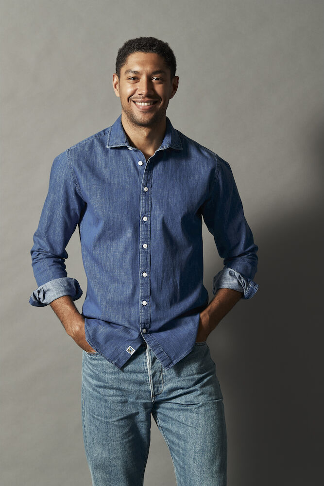 Cottover Denim Shirt | Mens Slim Fit | Organic Cotton Shirt | GOTS | Fairtrade | Sustainable | XS-3XL - Shirt - Logo Free Clothing