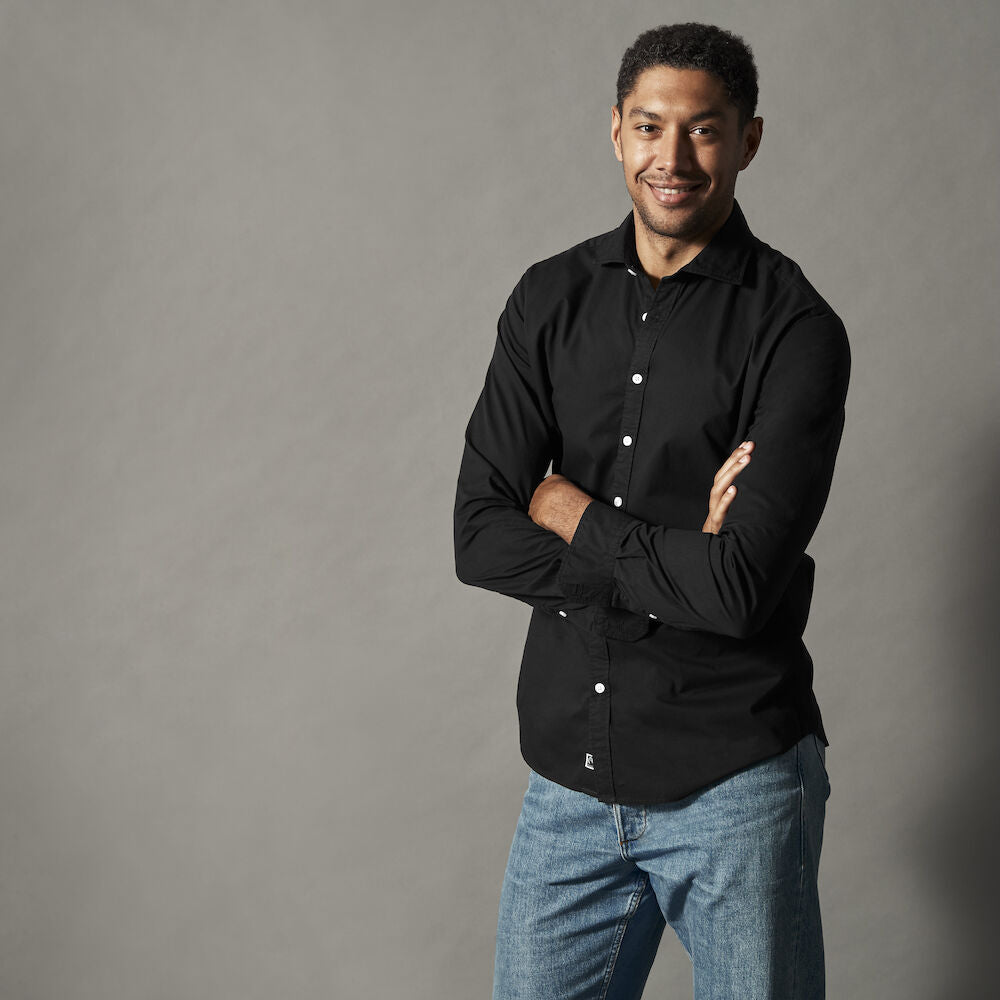 Cottover Twill Shirt | Mens Slim Fit | GOTS | Organic Cotton | Fairtrade | 4 Colours | XS-3XL - Shirt - Logo Free Clothing