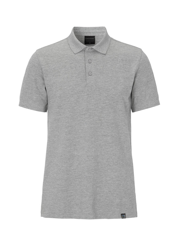 Cottover Organic Cotton Stretch Mens Polo Shirt | Elastane | GOTS | Fairtrade | 3 Colours | S-4XL - Polo Shirt - Logo Free Clothing