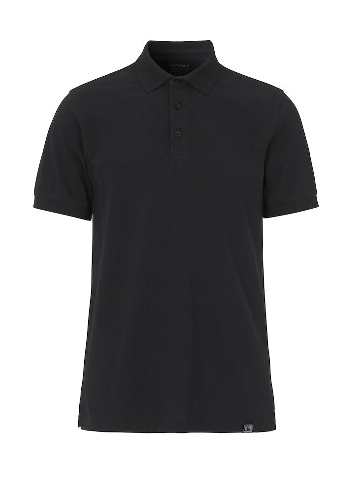 Cottover Organic Cotton Stretch Mens Polo Shirt | Elastane | GOTS | Fairtrade | 3 Colours | S-4XL - Polo Shirt - Logo Free Clothing