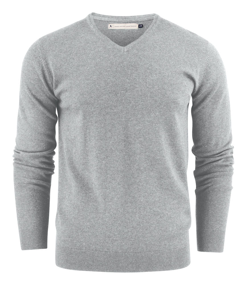 James Harvest Ashland Mens Cotton Jumper | V-Neck Knitwear | Soft Touch | 5 Colours | S-3XL - Knitwear - Logo Free Clothing