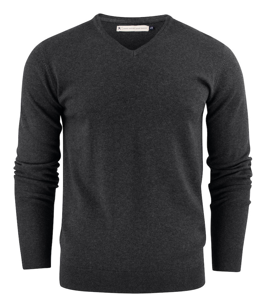 James Harvest Ashland Mens Cotton Jumper | V-Neck Knitwear | Soft Touch | 5 Colours | S-3XL - Knitwear - Logo Free Clothing