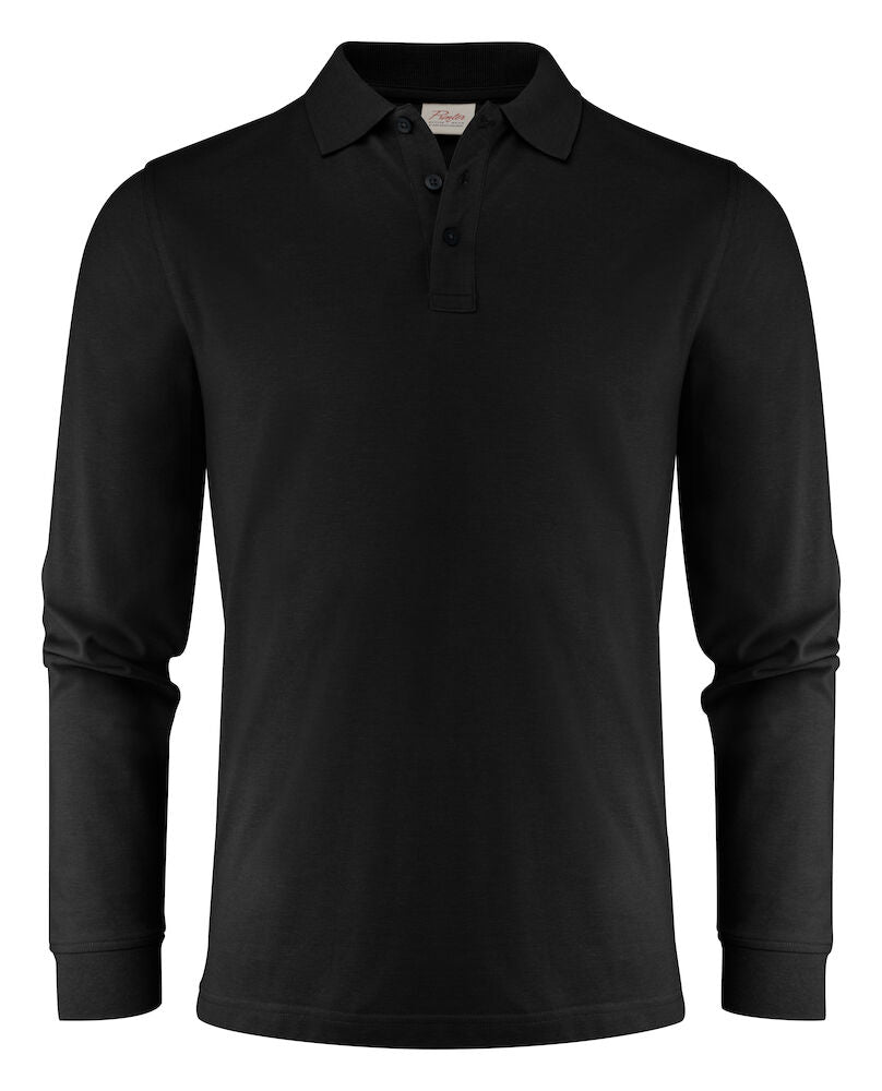 James Harvest Surf Pro Mens Polo Shirt | Long Sleeve | Organic | Recycled | 7 Colours | S-5XL - Polo Shirt - Logo Free Clothing