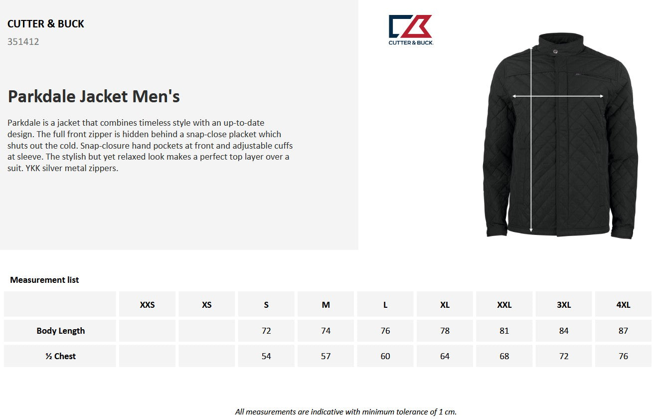 Cutter & Buck Parkdale Men's Quilted Jacket | Full Zip | Lightly Padded | Navy | S-4XL