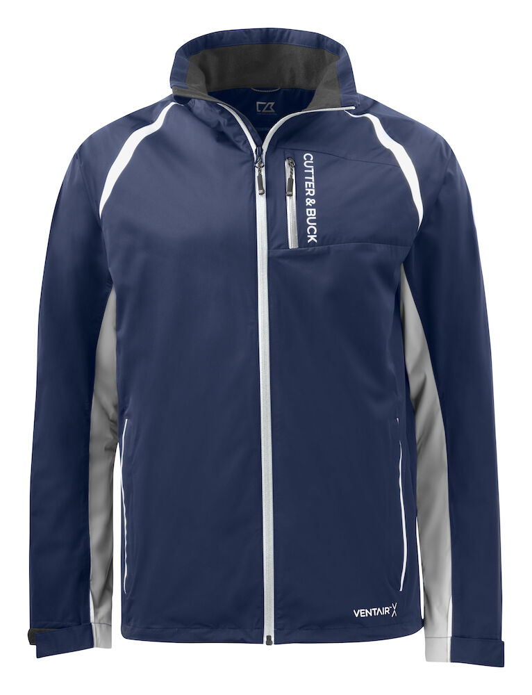 Cutter & Buck North Shore Men's Golf Jacket | Lightweight | Waterproof | Navy/Black | S-4XL
