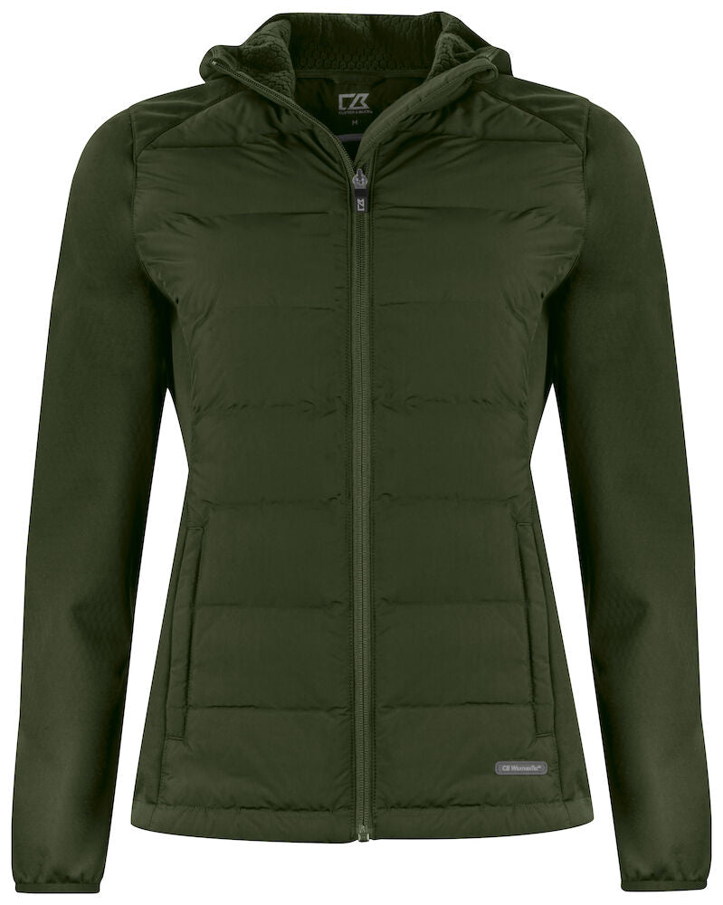 Cutter & Buck Oak Harbor Ladies Hybrid Jacket | Hooded | Quilted Body | 4 Colours | XS-2XL