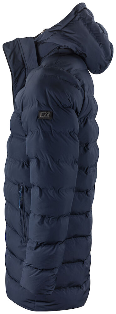 Cutter & Buck Wenatchee Mens Padded Puffer Jacket | Long | Hood | Navy or Black | S-4XL
