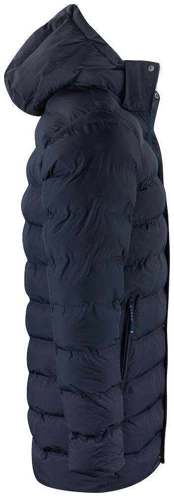 Cutter & Buck Wenatchee Mens Padded Puffer Jacket | Long | Hood | Navy or Black | S-4XL