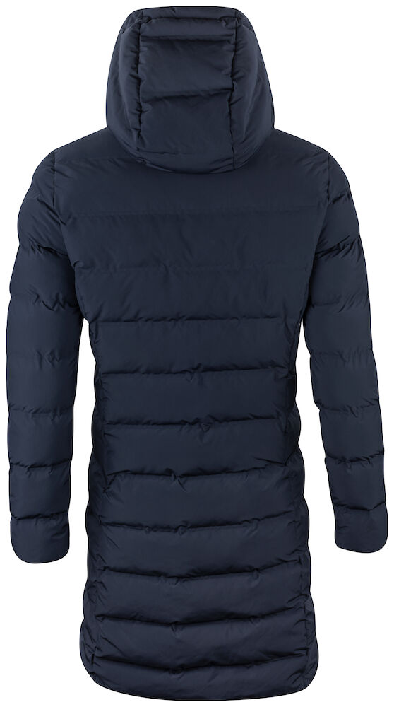 Cutter & Buck Wenatchee Ladies Padded Puffer Jacket | Long | Hood | Navy or Black | XS-2XL