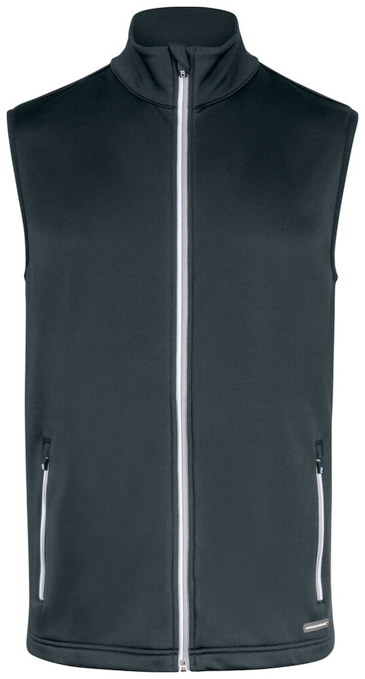 Cutter & Buck Snoqualmie Men's Fleece Body Warmer in Charcoal, front view