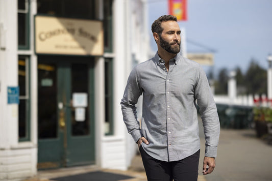 Cutter & Buck Belfair Men's Oxford Shirt | Long Sleeve | 100% Cotton | 7 Colours | S-4XL