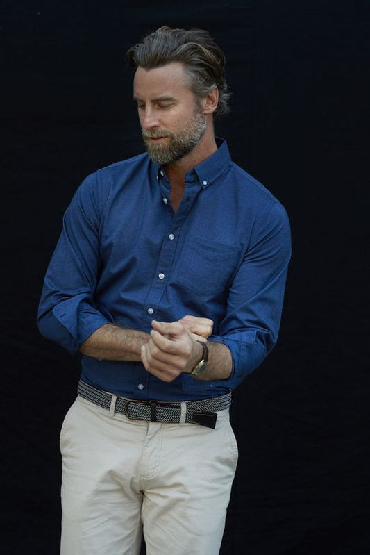 Cutter & Buck Hansville Men's Oxford Shirt | Stretch Cotton | Long Sleeve | 4 Colours | S-4XL