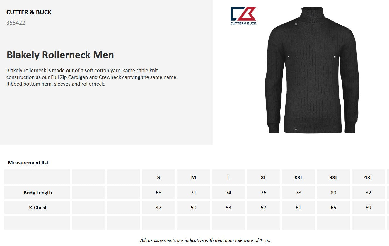 Cutter & Buck Blakely Men's Crewneck Knitwear | Cable Knit Cotton Jumper | 4 Colours | S-4XL