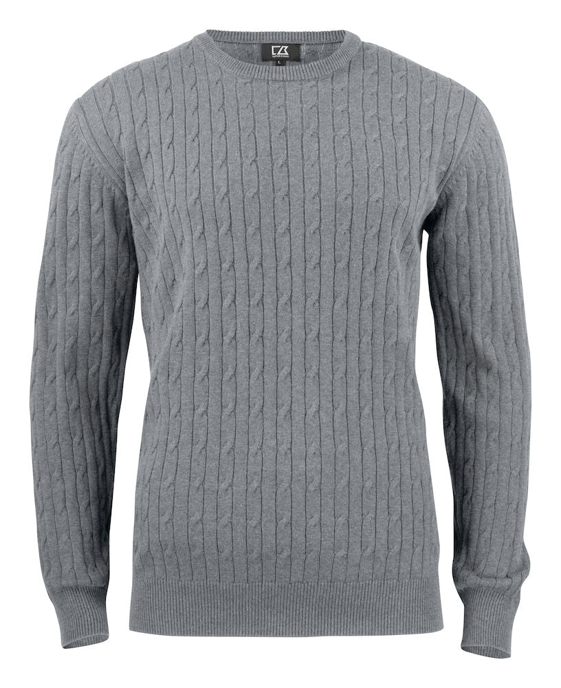 Cutter & Buck Blakely Men's Crewneck Knitwear | Cable Knit Cotton Jumper | 4 Colours | S-4XL