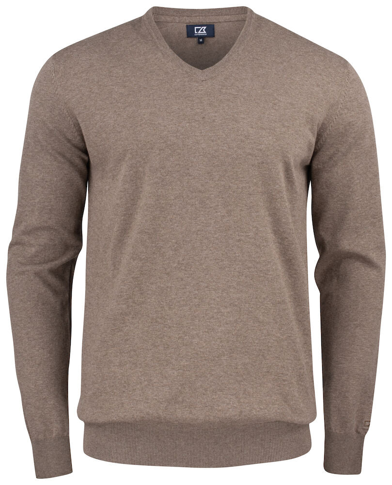 Cutter & Buck Oakville Men's V-Neck Jumper | Soft Cotton-Rich Knitwear | 6 Colours | S-4XL