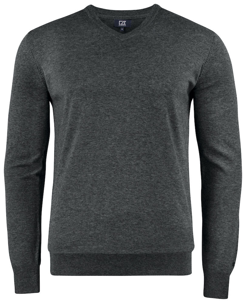 Cutter & Buck Oakville Men's V-Neck Jumper | Soft Cotton-Rich Knitwear | 6 Colours | S-4XL