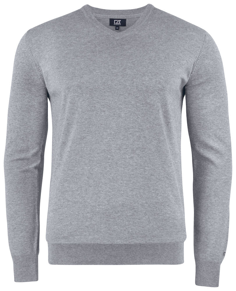 Cutter & Buck Oakville Men's V-Neck Jumper | Soft Cotton-Rich Knitwear | 6 Colours | S-4XL