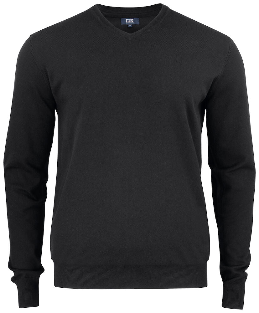 Cutter & Buck Oakville Men's V-Neck Jumper | Soft Cotton-Rich Knitwear | 6 Colours | S-4XL