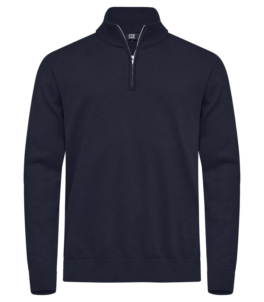 Cutter & Buck Oakville Men's Quarter Zip Jumper | Soft Cotton-Rich Knitwear | 3 Colours | S-4XL