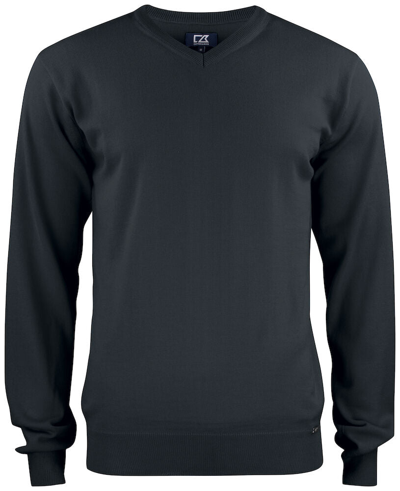 Cutter & Buck Everett Men's V-Neck Jumper | 100% Merino Wool Knitwear | 6 Colours | S-3XL